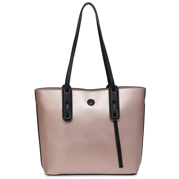 Gold Fashion 3 Pcs Tote Satchel Shoulder Bag Set - Picture 3 of 6